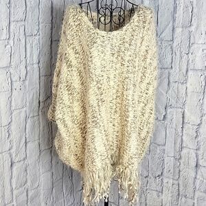 UMGEE‎ Oversized Cream and Brown Cape Sweater S/M